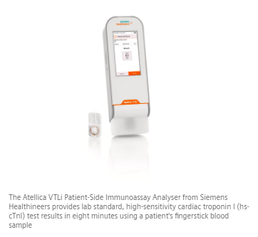 Expediting the Diagnosis of Heart Attack with the Atellica VTLi Patient-Side Analyser for Industry First Fingerstick High-Sensitivity Troponin I at POC
